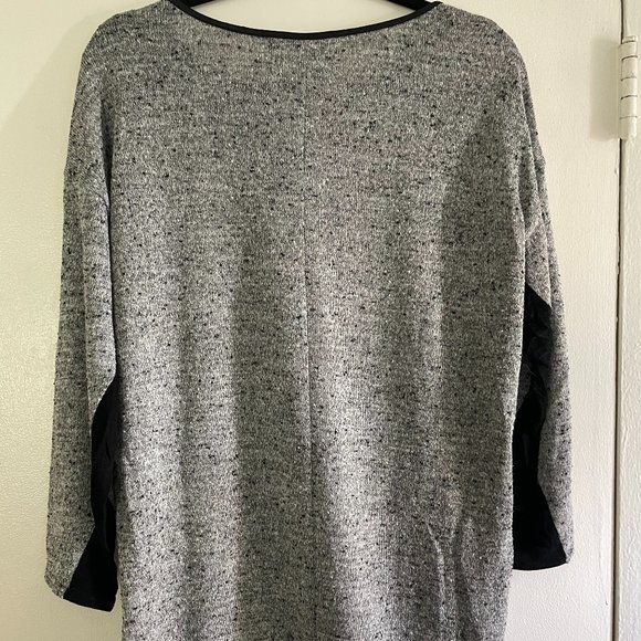 Apt 9 Marled Tunic with black accent and 3/4 sleeve Size XL - Picture 2 of 7